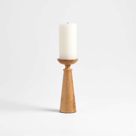 Izumo Large Oak Pillar Holder 9"