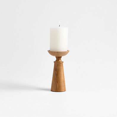View Izumo Medium Oak Pillar Holder 6.5" details