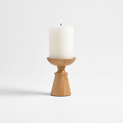 View Izumo Small Oak Pillar Holder 4.4" details
