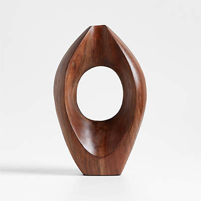 Izumo Walnut Wood Decorative Sculpture 13"