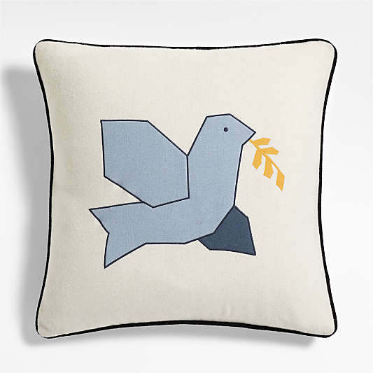 Dove 23"x23" Deep Indigo Blue Multi Throw Pillow by Joan Anderson