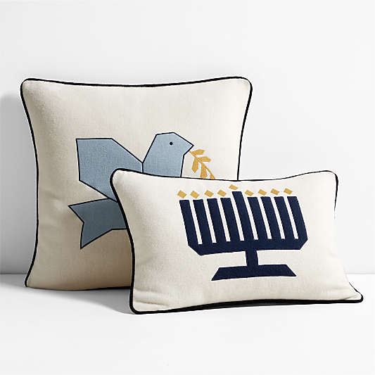 Dove 23x23 Deep Indigo Blue Throw Pillow with Feather Insert by Joan Anderson