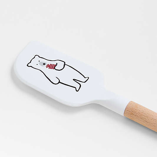 Arctic Bear Silicone and Wood Spatula by Joan Anderson