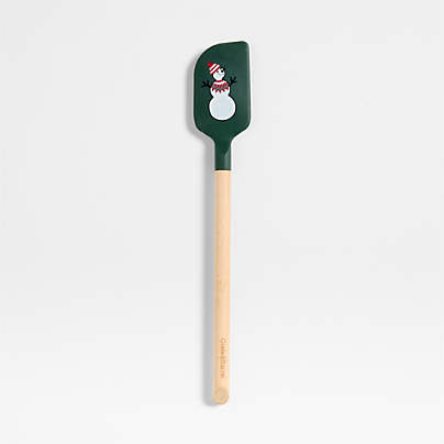 Joan Anderson Arctic Friends Green Silicone and Wood Spatula