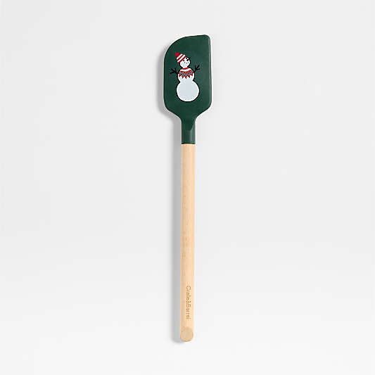 Joan Anderson Arctic Friends Green Silicone and Wood Spatula
