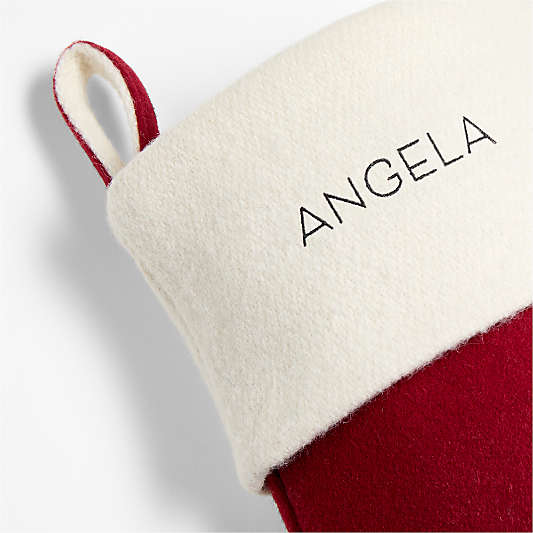 Arctic Friends Bunny Wool Christmas Stocking by Joan Anderson