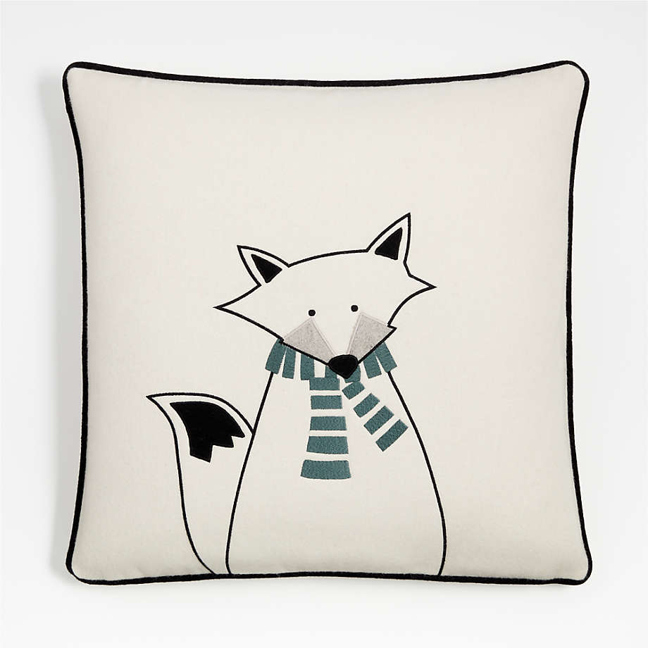 Arctic Friend Fox 23x23 Holiday Throw Pillow with Feather Insert by Joan  Anderson + Reviews