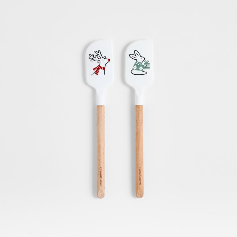 Viewing product image Arctic Friends Silicone and Wood Mini Spatulas, Set of 2 by Joan Anderson - image 1 of 3