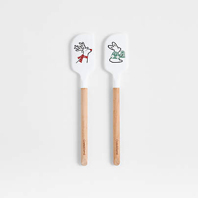 Arctic Friends Silicone and Wood Mini Spatulas, Set of 2 by Joan Anderson