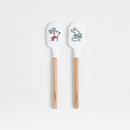 Arctic Friends Silicone and Wood Mini Spatulas, Set of 2 by Joan Anderson