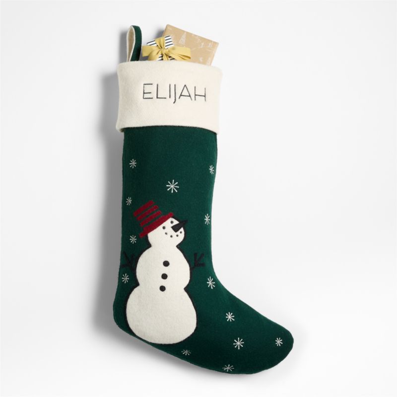 Arctic Friends Snowman Wool Christmas Stocking by Joan Anderson - image 3 of 8