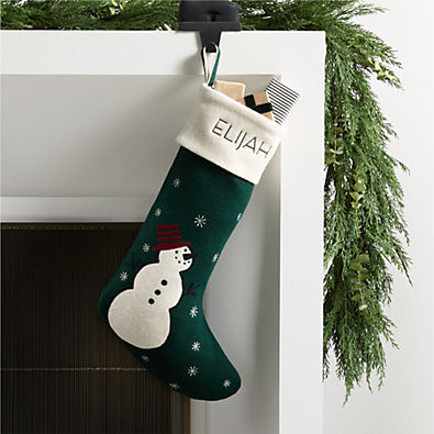 View Arctic Friends Snowman Wool Christmas Stocking by Joan Anderson details