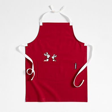View Arctic Reindeer Organic Cotton Kids Apron by Joan Anderson details