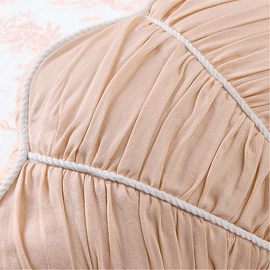 Bea Pink Ruched Shell Pillow by Jake Arnold