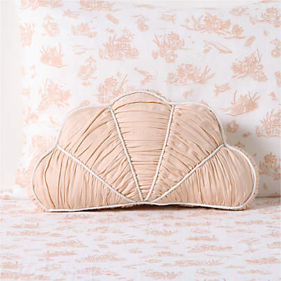 Bea Pink Ruched Shell Pillow by Jake Arnold