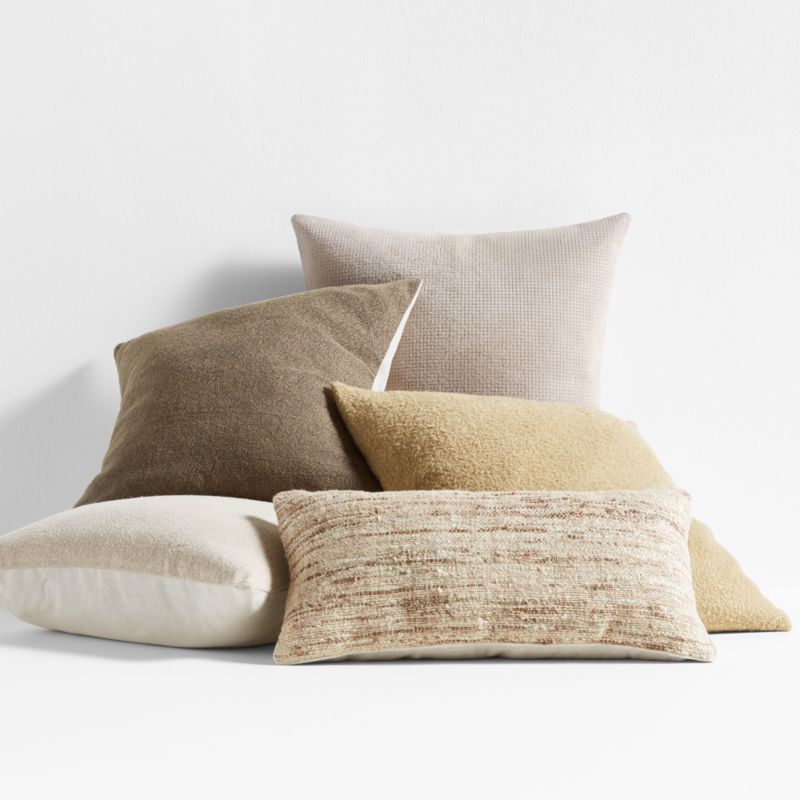 Blush Taupe Throw Pillow Arrangement by Jake Arnold Crate Barrel