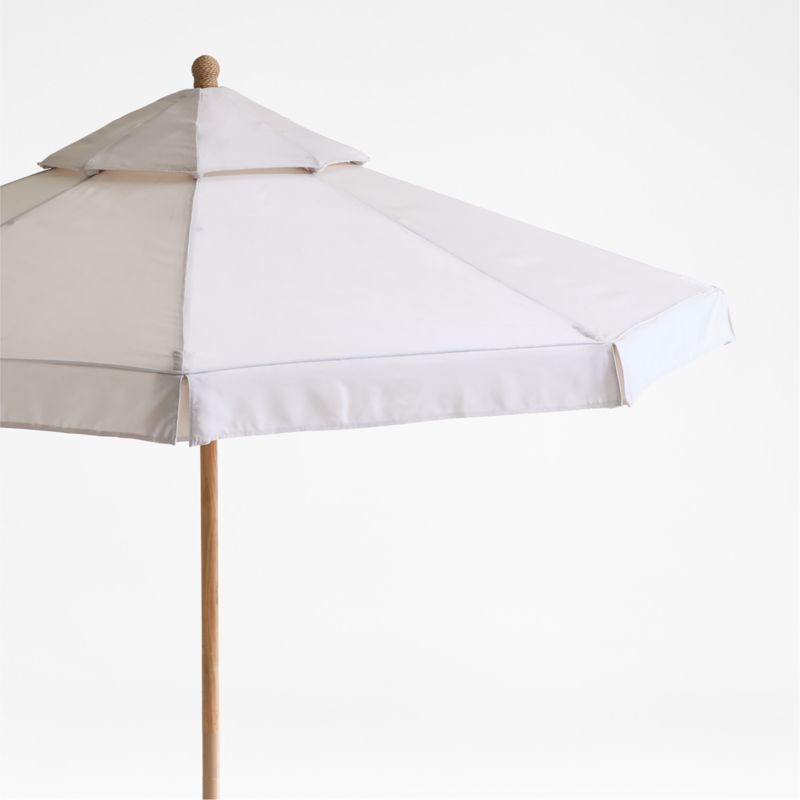 Viewing product image The Cobden 9' Round Teak Outdoor Umbrella by Jake Arnold - image 1 of 8