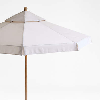 The Cobden 9' Round Teak Outdoor Umbrella by Jake Arnold