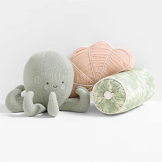 Cooper Green Octopus Pillow by Jake Arnold