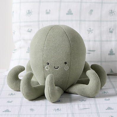 View Cooper Green Octopus Pillow by Jake Arnold details