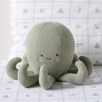 Cooper Green Octopus Pillow by Jake Arnold