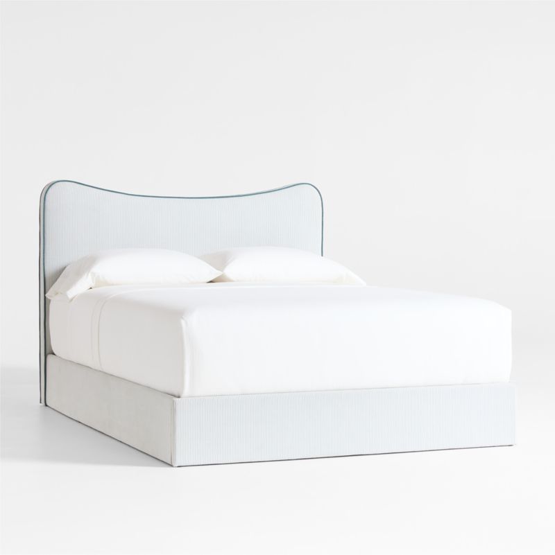 Everette Ocean Green Upholstered Kids Full Bed by Jake Arnold