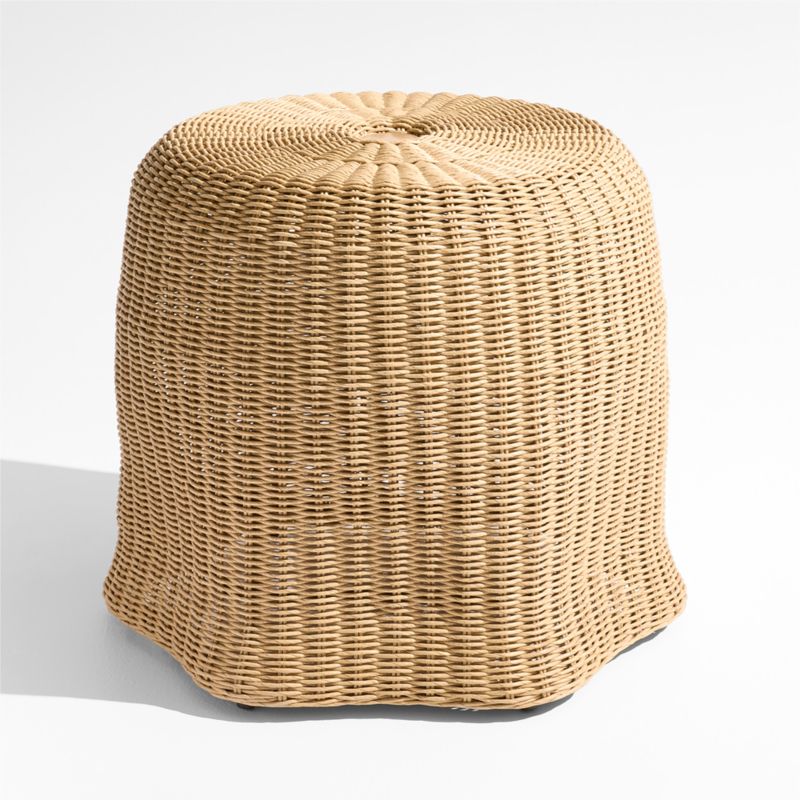 Viewing product image The Felix Wicker Outdoor Umbrella Side Table by Jake Arnold - image 1 of 6