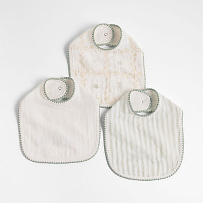 View Frankie Seascape Green Baby Bib Set by Jake Arnold details