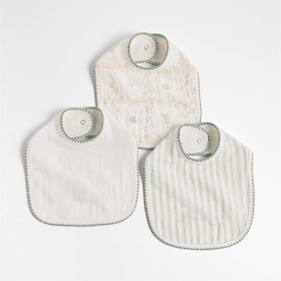 Frankie Seascape Green Baby Bib Set by Jake Arnold