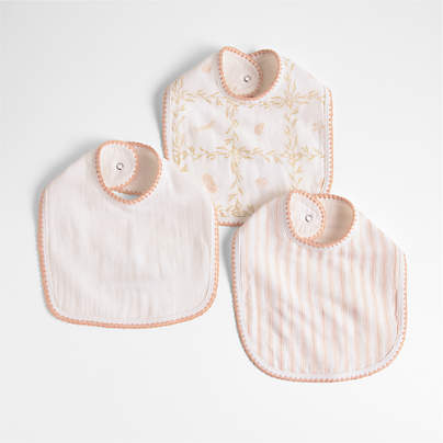 Frankie Pink Baby Bib Set by Jake Arnold