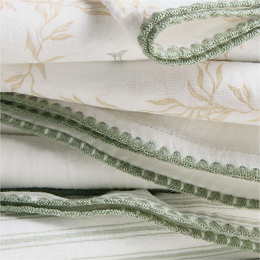 Frankie Seascape Green Baby Swaddle Set by Jake Arnold