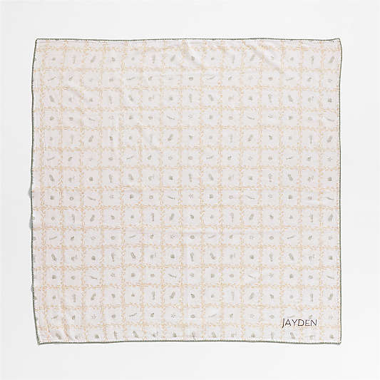 Frankie Seascape Green Baby Swaddle Set by Jake Arnold