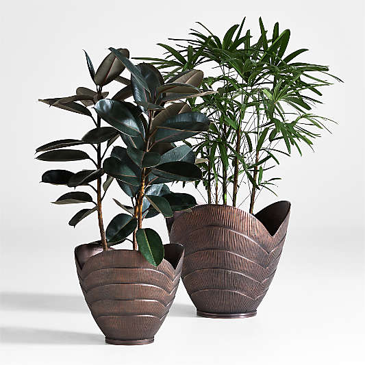 Hackney Bronze Metal Indoor/Outdoor Planters by Jake Arnold