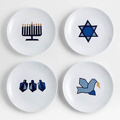 View Joan Anderson Hanukkah Salad Plates, Set of 4 details