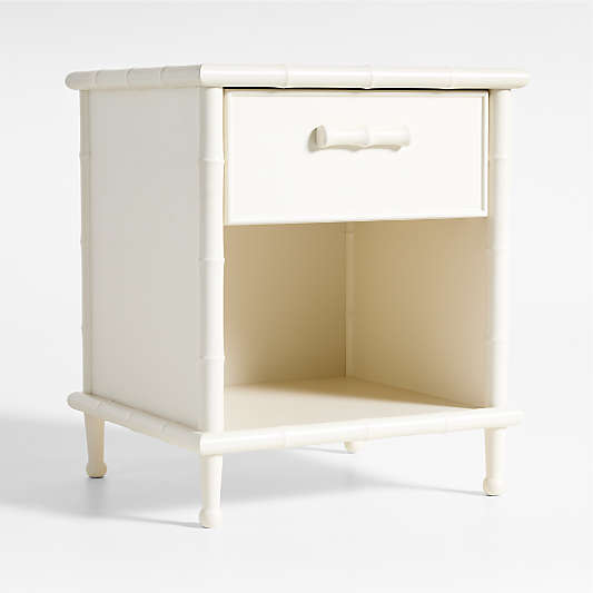 Harben Bamboo Linen White Kids Nightstand by Jake Arnold