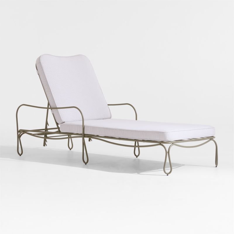 Viewing product image The Harpen Outdoor Metal Chaise Lounge by Jake Arnold - image 1 of 12