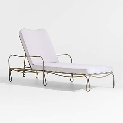 The Harpen Outdoor Metal Chaise Lounge by Jake Arnold