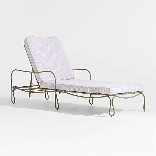 The Harpen Outdoor Metal Chaise Lounge by Jake Arnold