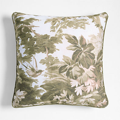 View Harrow 23"x23" Dark Olive Green Outdoor Throw Pillow by Jake Arnold details