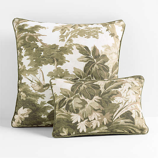 Harrow Dark Olive Green Outdoor Throw Pillows by Jake Arnold
