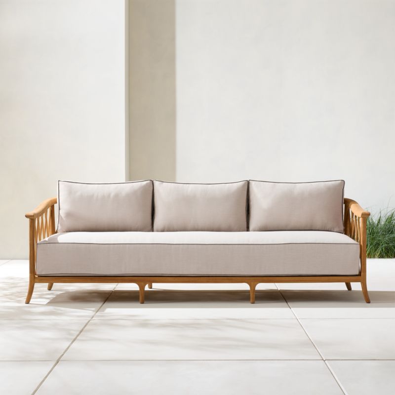 The Hartford 90" Wood Outdoor Sofa by Jake Arnold - image 3 of 14