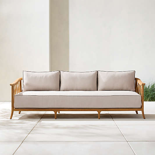 The Hartford 90" Wood Outdoor Sofa by Jake Arnold