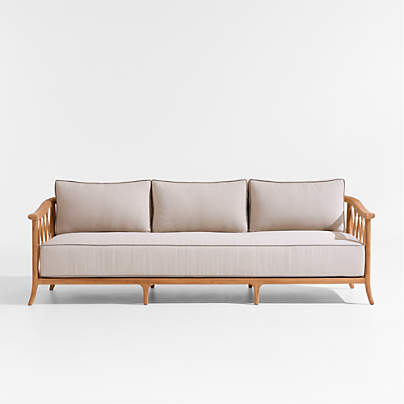 The Hartford 90" Wood Outdoor Sofa by Jake Arnold