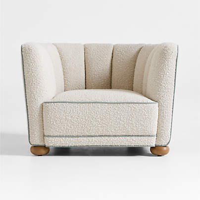 Hatsby Cream Boucle Kids Accent Chair by Jake Arnold