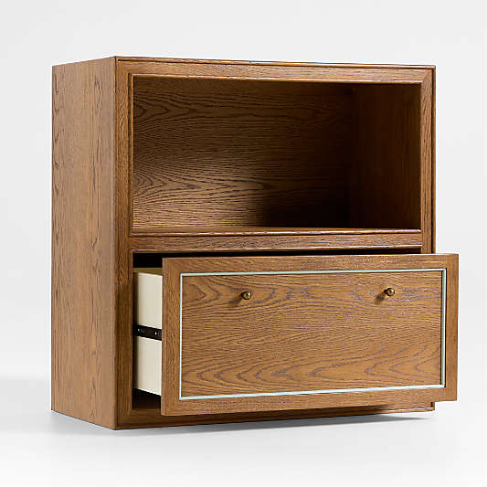 Hawes 32" Modular Oak Wood Kids Bookcase with Drawer by Jake Arnold