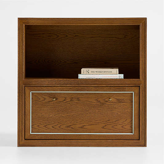 Hawes 32" Modular Oak Wood Kids Bookcase with Drawer by Jake Arnold