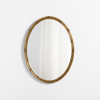 View Ivy Cast Metal Bamboo-Style Mirror by Jake Arnold details