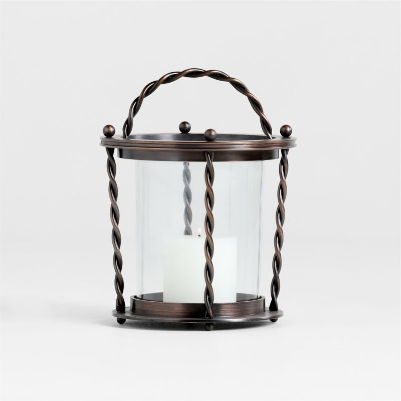 Viewing product image Langdon Burnished Bronze Indoor/Outdoor Lantern 16" by Jake Arnold - image 1 of 10