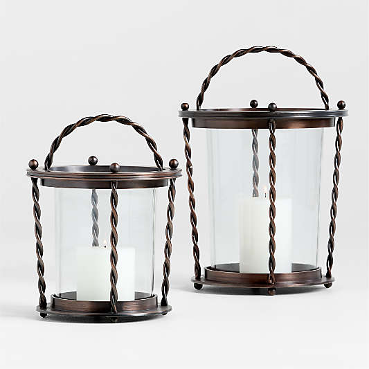 Langdon Burnished Bronze Indoor/Outdoor Lanterns by Jake Arnold