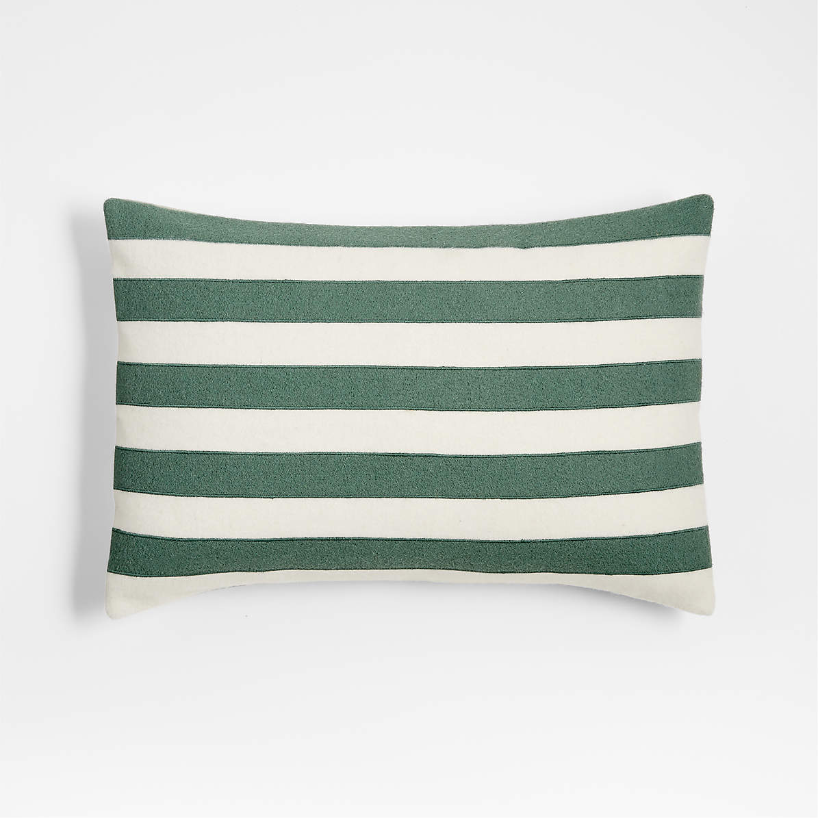 Green Outdoor Pillow Insert Included Light Green Striped 